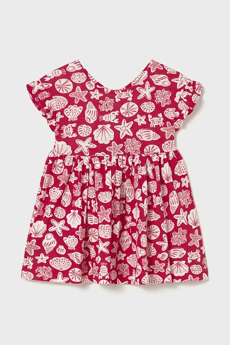 Mayoral sukienka bawełniana dziecięca kolor różowy mini rozkloszowana 1925