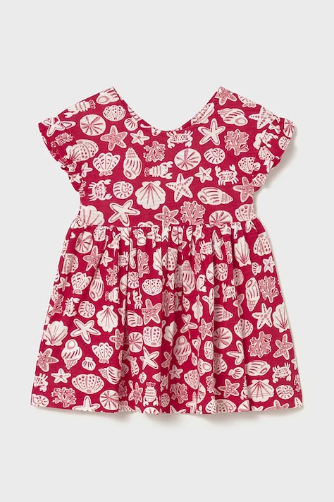 Хлопковое детское платье Mayoral цвет розовый mini расклешённое 1925