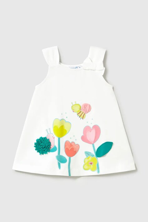 Mayoral rochie fete culoarea alb, mini, evazati, 1930