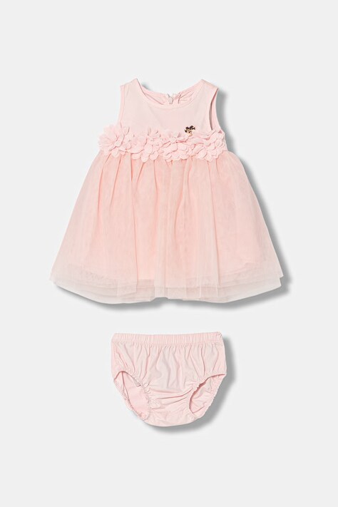 Guess sukienka niemowlęca kolor różowy mini rozkloszowana A6RK11 KBZN0