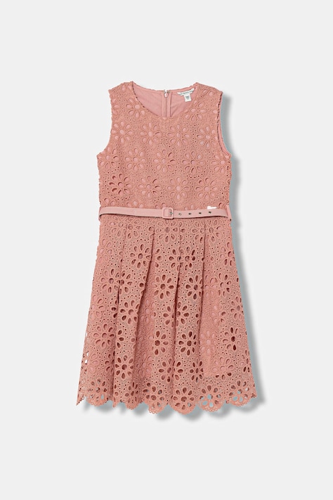 Guess sukienka dziecięca kolor różowy mini rozkloszowana J6RK29 WGWR0