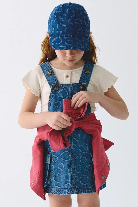 Mayoral sukienka jeansowa dziecięca kolor niebieski mini prosta 3910