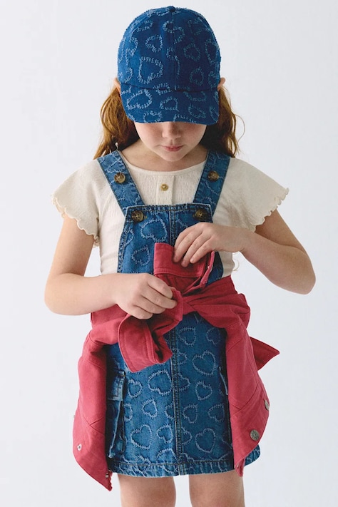 Mayoral sukienka jeansowa dziecięca kolor niebieski mini prosta 3910