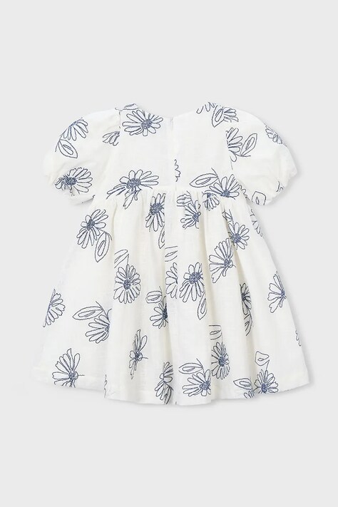 Mayoral sukienka dziecięca kolor biały mini rozkloszowana 3921