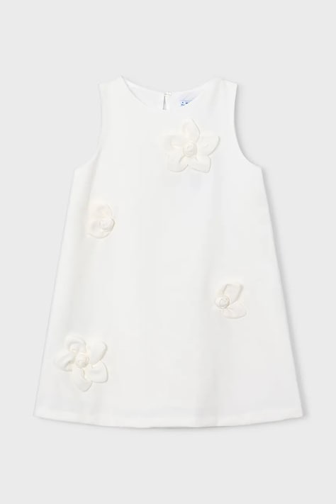 Детское платье Mayoral цвет белый mini прямое 3922