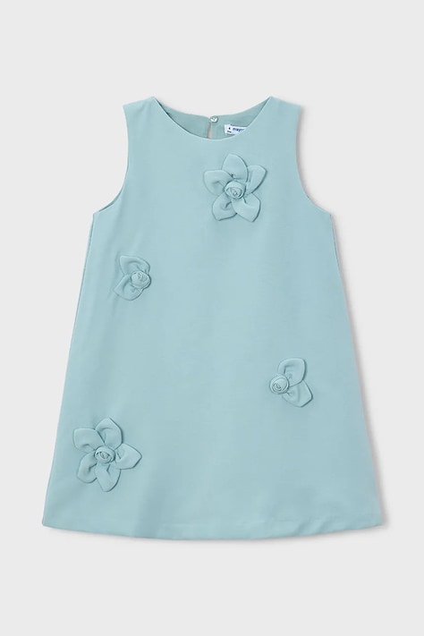 Mayoral rochie fete culoarea verde, mini, drept, 3922