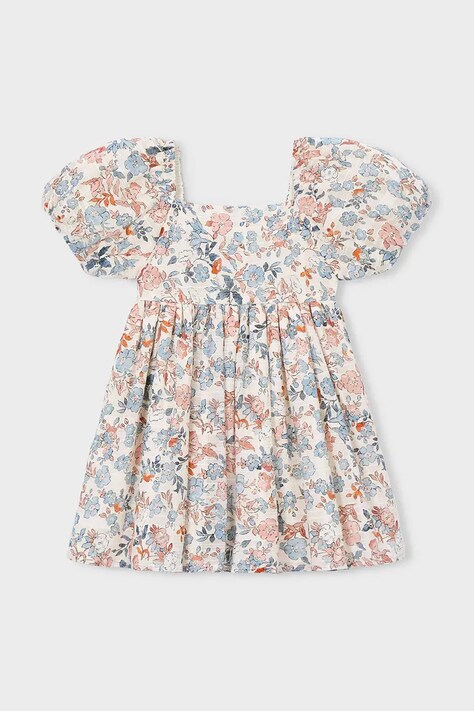 Mayoral sukienka dziecięca kolor beżowy mini rozkloszowana 3928
