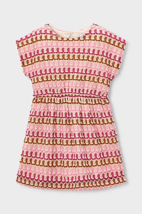 Mayoral sukienka dziecięca kolor różowy mini rozkloszowana 3930