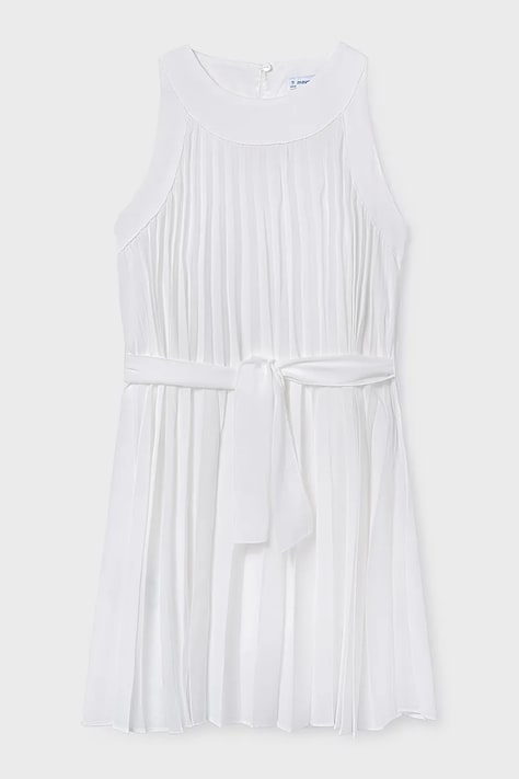 Детска рокля Mayoral в бяло къса със стандартна кройка 6908