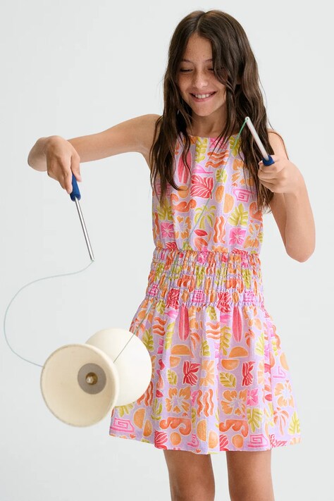 Mayoral sukienka dziecięca kolor fioletowy mini rozkloszowana 6917