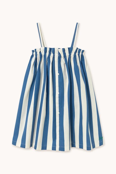 Дитяча сукня з додаванням льону Tinycottons LIGHT NAVY STRIPES DRESS — фото 2