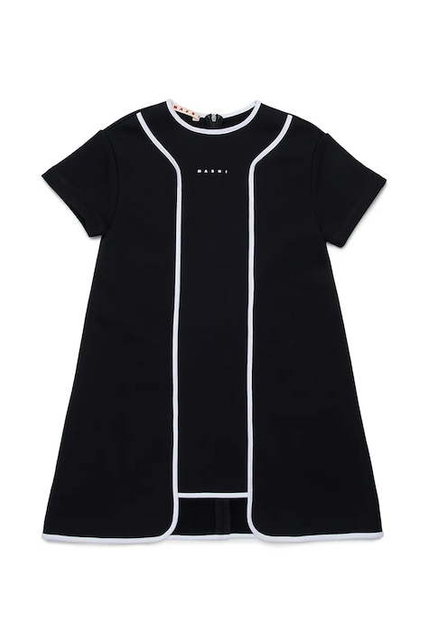 Дитяча бавовняна сукня Marni MD315F DRESS колір чорний mini пряма M01687