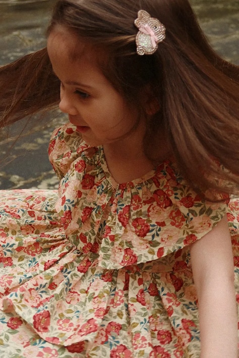 Dievčenské bavlnené šaty Konges Sløjd BELLA FRILL DRESS GOTS viac farieb, mini, áčkový strih, KS104690