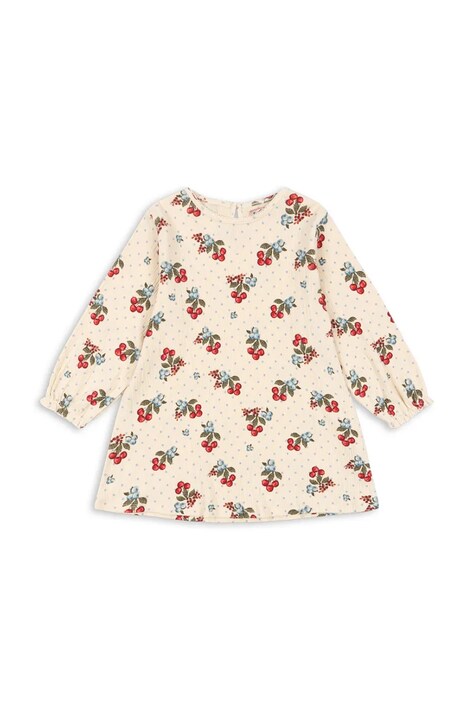 Konges Sløjd sukienka dziecięca CHLEO DRESS GOTS kolor beżowy mini rozkloszowana KS104729