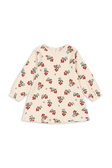 Konges Sløjd sukienka dziecięca CHLEO DRESS GOTS kolor beżowy mini rozkloszowana KS104729