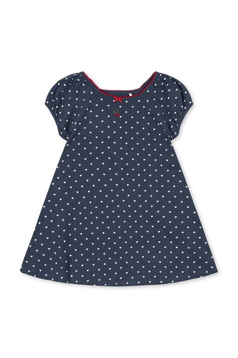 Konges Sløjd sukienka bawełniana dziecięca CLASSIC SS DRESS GOTS kolor granatowy mini rozkloszowana KS104734