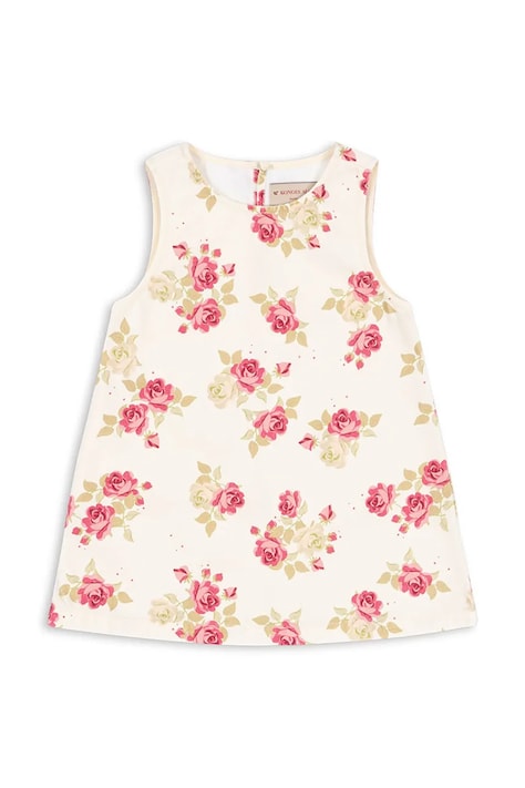 Παιδικό βαμβακερό φόρεμα Konges Sløjd MAGOT DRESS GOTS χρώμα: άσπρο, KS104967