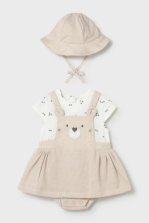 Mayoral Newborn vestito neonato colore beige  1631