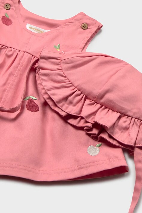 Mayoral Newborn sukienka jeansowa niemowlęca kolor różowy mini rozkloszowana 1816