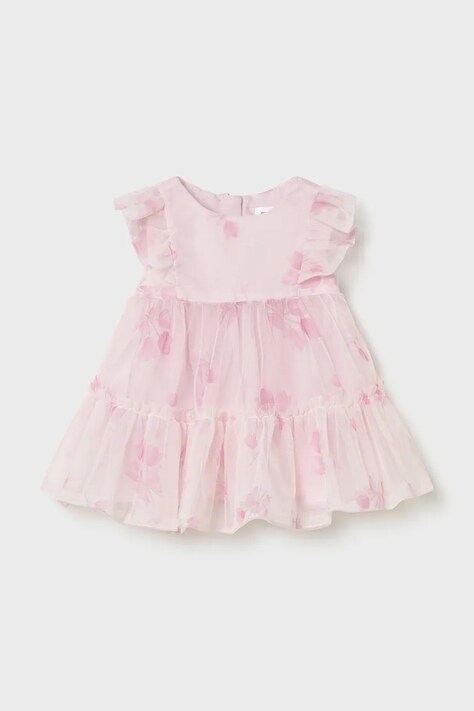 Mayoral Newborn sukienka niemowlęca kolor różowy mini rozkloszowana 1890