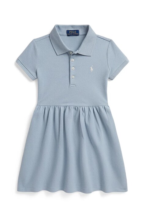 Polo Ralph Lauren sukienka dziecięca kolor niebieski mini rozkloszowana 312934961500