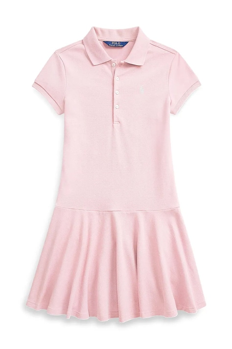Παιδικό φόρεμα Polo Ralph Lauren χρώμα: ροζ, 313698754078