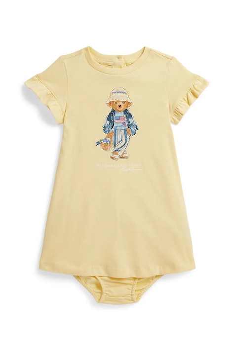 Polo Ralph Lauren sukienka bawełniana żółta 310A11770001