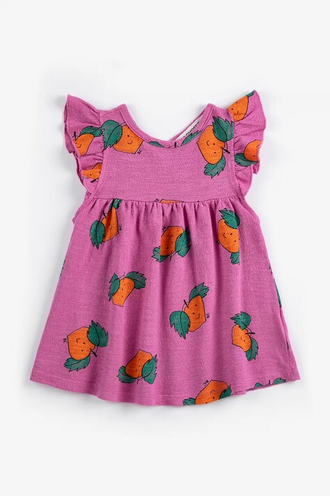 Bobo Choses sukienka bawełniana niemowlęca Tangerine kolor różowy mini rozkloszowana B126AB087