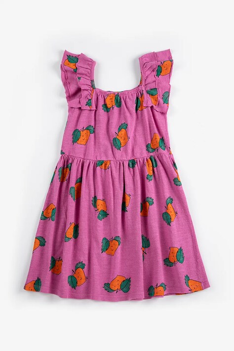 Bobo Choses sukienka bawełniana dziecięca Tangerine kolor różowy mini rozkloszowana B126AC101