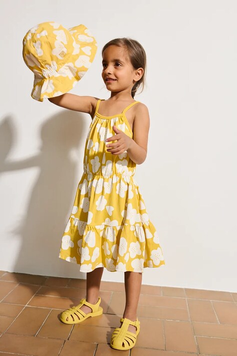 Liewood sukienka letnia bawełniana Mollie Dress żółta LW20516