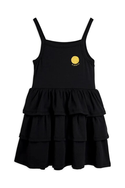 Mini Rodini haljina s pamukom Planet crna 26250102