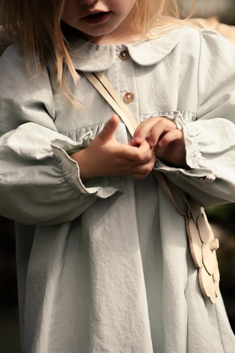 Donsje sukienka bawełniana dziecięca Nyari Dress kolor niebieski mini rozkloszowana 4115200