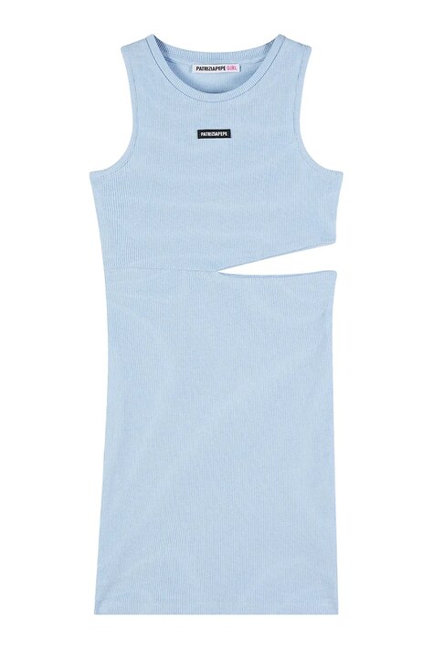 Patrizia Pepe sukienka dziecięca J267 kolor niebieski mini dopasowana 7A0579