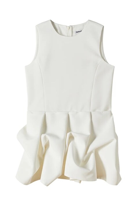 Patrizia Pepe sukienka asymetryczna A741 biała gładka 7T0029