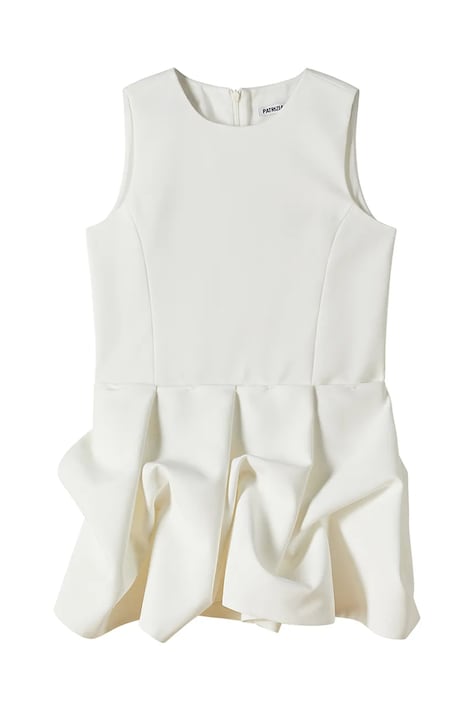 Patrizia Pepe sukienka asymetryczna A741 biała gładka 7T0029