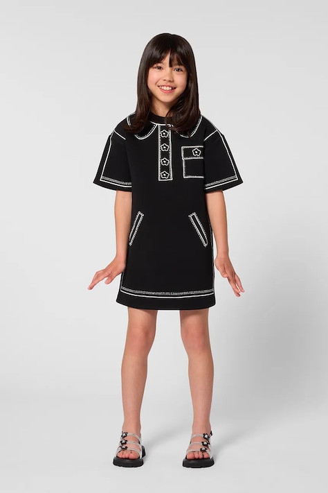 Παιδικό φόρεμα Marc Jacobs χρώμα: μαύρο, W60710