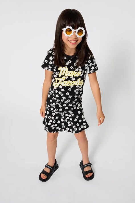 Marc Jacobs sukienka dziecięca kolor czarny mini prosta W60861