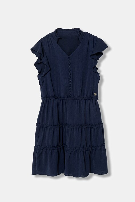 Guess sukienka dziecięca kolor granatowy mini rozkloszowana J6GK01 WO800