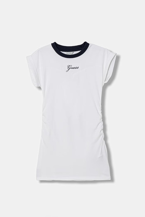 Guess sukienka letnia bawełniana z elastanem biała J6GK03 J1314