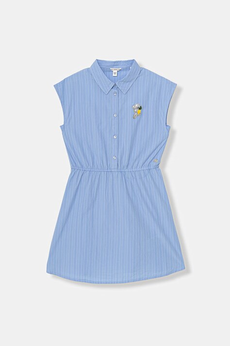 Guess sukienka bawełniana niebieska w paski