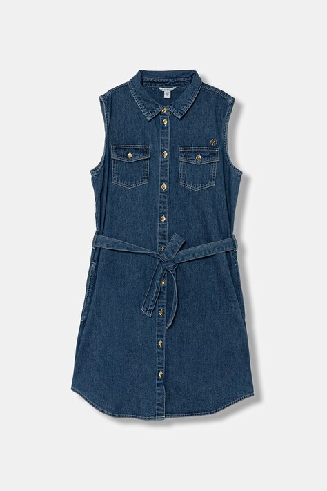 Guess sukienka letnia jeansowa granatowa J6GK24 D4EU0