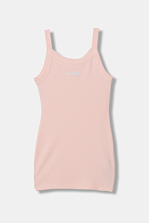 Guess sukienka z wiskozy różowa J6GK28 K8RT2
