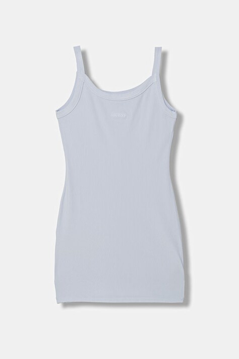 Guess sukienka z wiskozy niebieska w prążki J6GK28 K8RT2