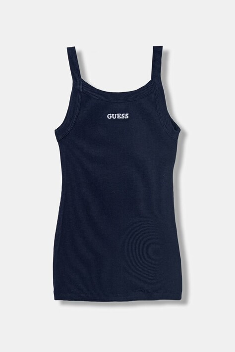 Guess sukienka z wiskozy granatowa w prążki J6GK28 K8RT2