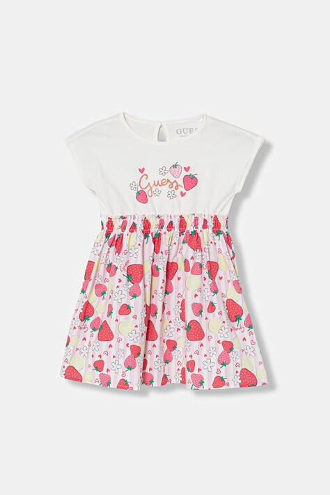 Guess sukienka dziecięca kolor różowy mini rozkloszowana K6GK05 K6YW0