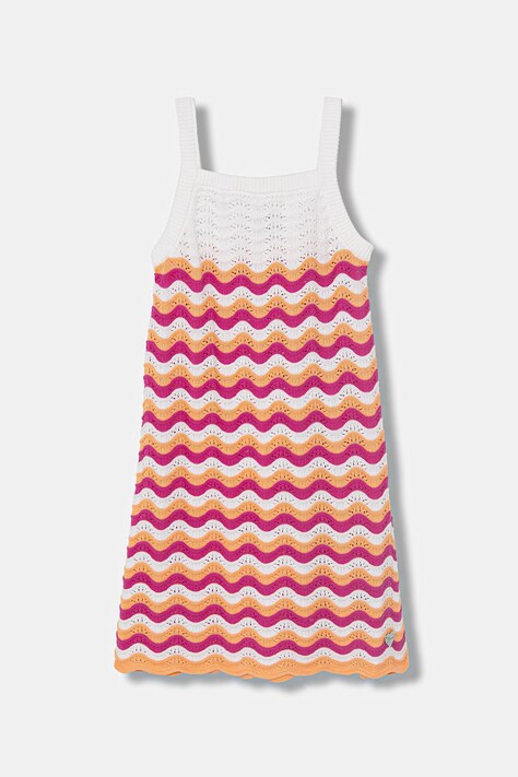 Guess sukienka sweterkowa bawełniana pomarańczowa K6GK11 Z5411