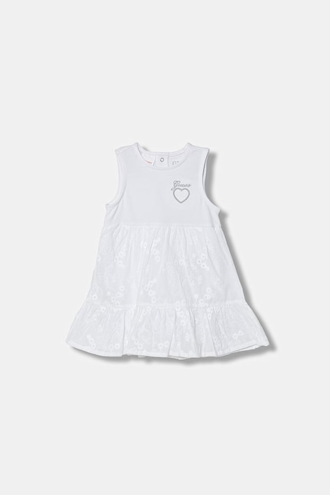 Guess платье из хлопка белое S6GG08 K6YW0
