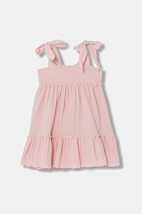 Jamiks rochie din bumbac pentru copii MILOA culoarea roz, mini, evazați, JLI024