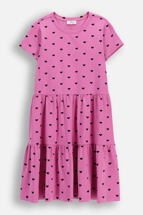 Dívčí šaty Coccodrillo růžová barva, midi, EVERYDAY GIRL