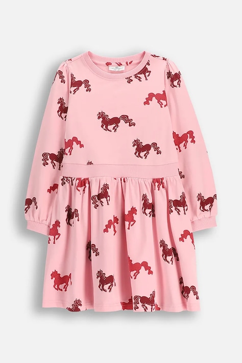 Dječja haljina Coccodrillo boja: ružičasta, mini, širi se prema dolje, GALLOPING HORIZONS GIRL KIDS